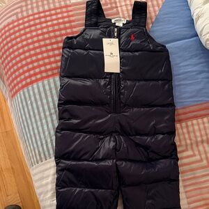 Ralph Lauren Navy Puffer Snow Bib NWT